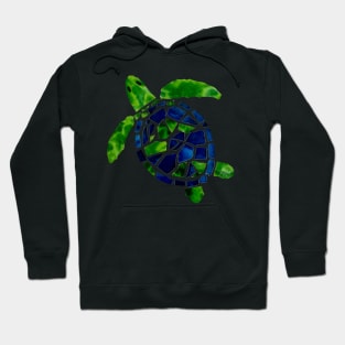 Turtle Mosaic Cutout Hoodie